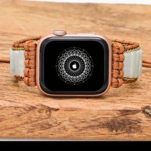 NATURAL STONE HANDWOVEN strap for Apple watch